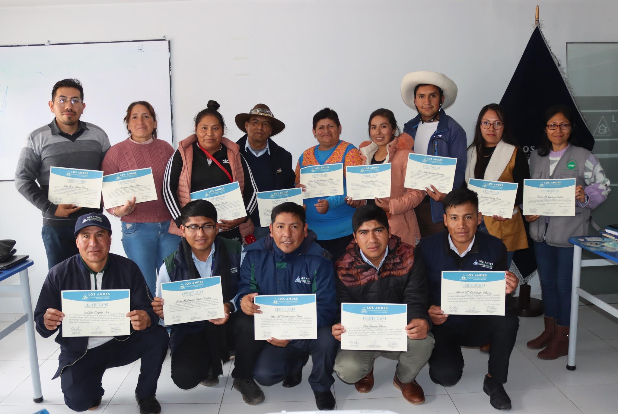 COOPERATIVA LOS ANDES ORGANIZÓ Y DIRIGIÓ CURSO TALLER DE COOPERATIVISMO PARA LIDERES Y LIDERESAS DE CUSCO.