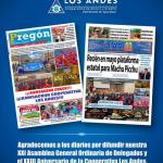 AGRADECEMOS A LOS DIARIOS JUDICIALES REGIONALES DE APURÍMAC Y CUSCO POR LA COBERTURA Y TRANSMISIÓN