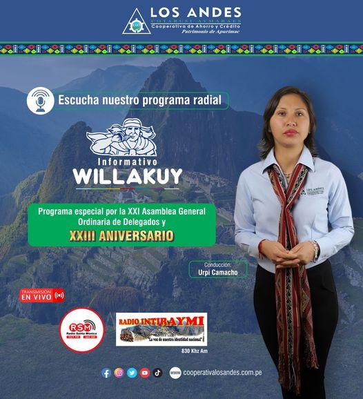 📡Escucha nuestro programa radial 𝐈𝐍𝐅𝐎𝐑𝐌𝐀𝐓𝐈𝐕𝐎 𝐖𝐈𝐋𝐋𝐀𝐊𝐔𝐘