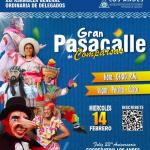 Invitación a participar a todos sus socios y público en general en su GRAN PASACALLE TRADICIONAL