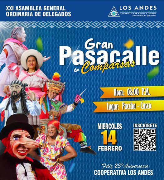 Invitación a participar a todos sus socios y público en general en su GRAN PASACALLE TRADICIONAL