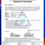 𝗖𝗢𝗡𝗩𝗢𝗖𝗔𝗧𝗢𝗥𝗜𝗔 𝗔𝗦𝗔𝗠𝗕𝗟𝗘𝗔 GENERAL ORDINARIA DE DELEGADOS 2024.