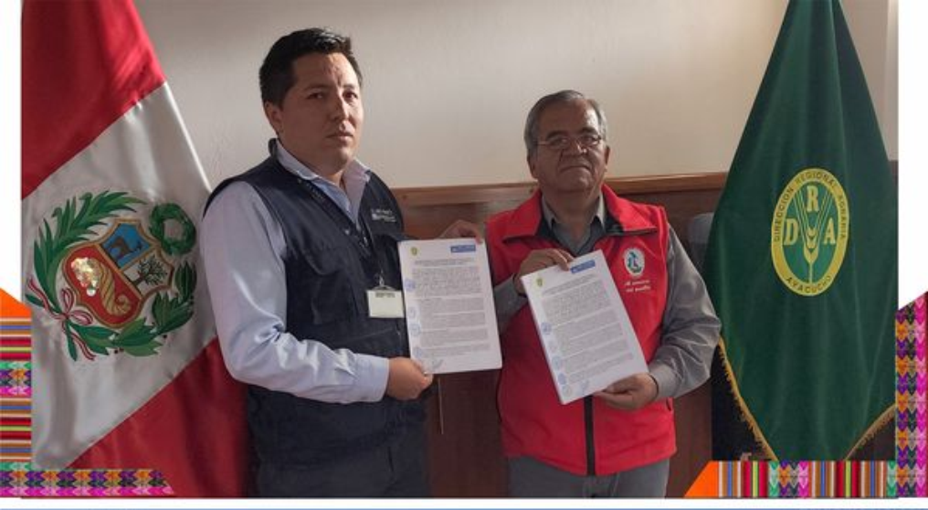Ofic. Huamanga firmó convenio de cooperación interinstitucional con la Dirección Regional Agraria del Gobierno Regional de Ayacucho.