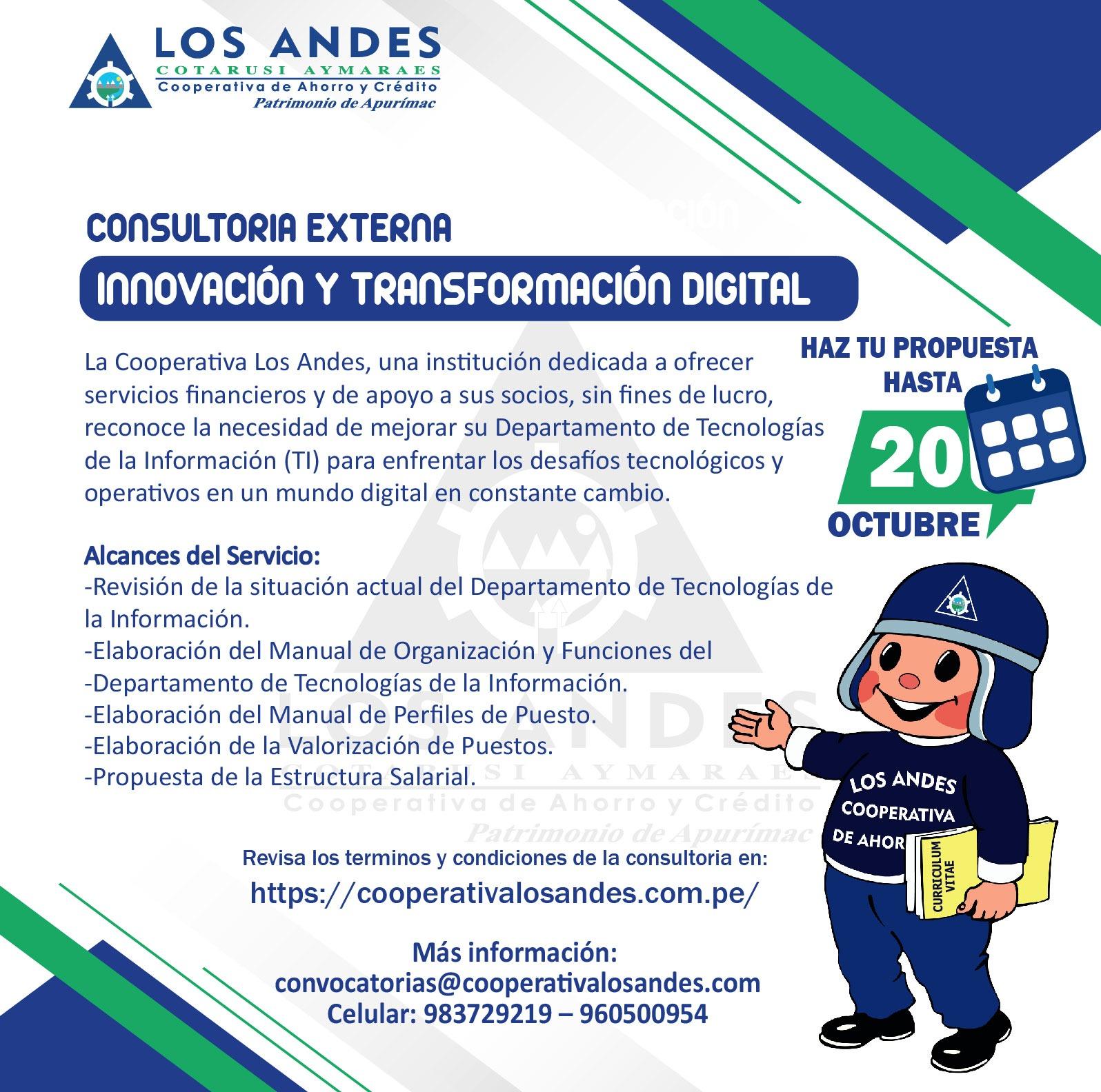 CONSULTORIA EXTERNA: INNOVACIÓN Y TRANSFORMACIÓN DIGITAL