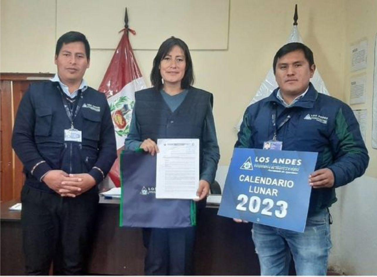 Oficina Santo Tomas. Se ha concretado la firma del convenio interinstitucional entre la Cooperativa Los Andes y Red de Salud de Chumbivilcas.