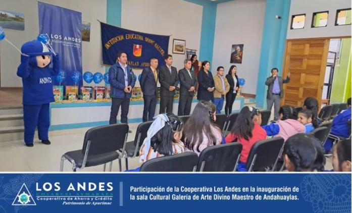 OF Andahuaylas. La Cooperativa Los Andes, participó en la inauguración de sala Cultural Galería de Arte Divino Maestro de Andahuaylas.