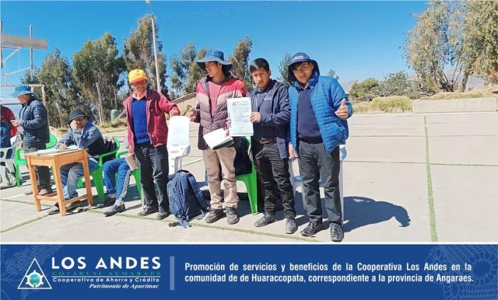 OF Secclla. Se realizó la promoción de servicios y beneficios de la Cooperativa Los Andes.