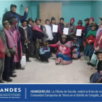 La Oficina de Secclla y la Comunidad Campesina de Totora del distrito de Congalla, provincia de Angaraes – Huancavelica.