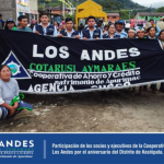 OF. Informativa Pillcopata. La Cooperativa Los Andes participo junto a sus socios y ejecutivos por el aniversario del Distrito de Kosñipata.