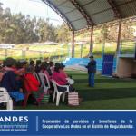OF. ANDAHUAYLAS. La Cooperativa Los Andes, realizó la promoción de servicios y beneficios en el distrito de Kaquiabamba.