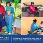OF. OCAMPO. La Cooperativa Los Andes brindó la Campaña de Salud para beneficio de nuestros socios de la comunidad de Urpipampa.