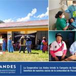 OF. OCAMPO. La Cooperativa Los Andes brindó la Campaña de Salud para beneficio de nuestros socios de la comunidad de Paccaypata.