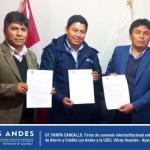 La Oficina de Pampa Cangallo de la Cooperativa de Ahorro y Crédito Los Andes y la Unidad de Gestión Educativa Local (UGEL) de Vilcas Huamán – Ayacucho.