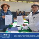 La Oficina de Huancayo firmó un convenio con la Comunidad de Pichos, de la provincia de Tayacaja – Huancavelica.