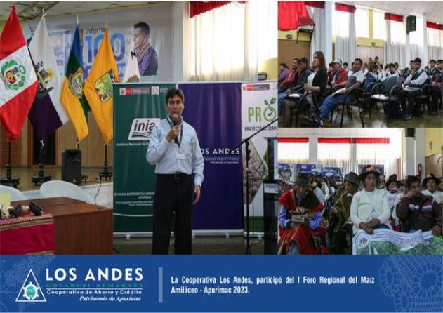 La Cooperativa de Ahorro y Crédito Los Andes, participó del I Foro Regional del Maíz Amiláceo.