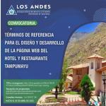 TÉRMINOS DE REFERENCIA PARA EL DISEÑO Y DESARROLLO DE LA PÁGINA WEB DEL HOTEL Y RESTAURANTE  TAMPUMAYU