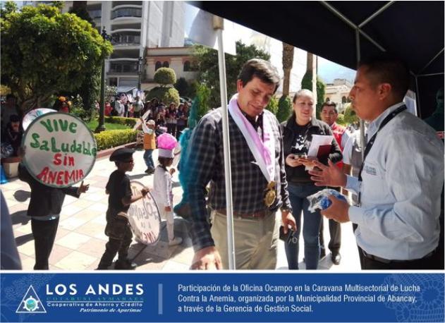 Participación de la Oficina Ocampo de la Cooperativa Los Andes en la Caravana Multisectorial de Lucha Contra la Anemia.