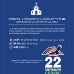 🙏INVITACIÓN A LA CELEBRACIÓN DE LA SANTA MISA POR EL XXII ANIVERSARIO DE LA Cooperativa Los Andes