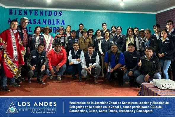 La Cooperativa de Ahorro y Crédito Los Andes, realizó la Asamblea Zonal de Consejeros Locales y Elección de Delegados en la Zonal I