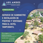 CONVOCATORIA: SERVICIO DE SUMINISTRO E INSTALACIÓN DE PUERTAS Y VENTANAS
