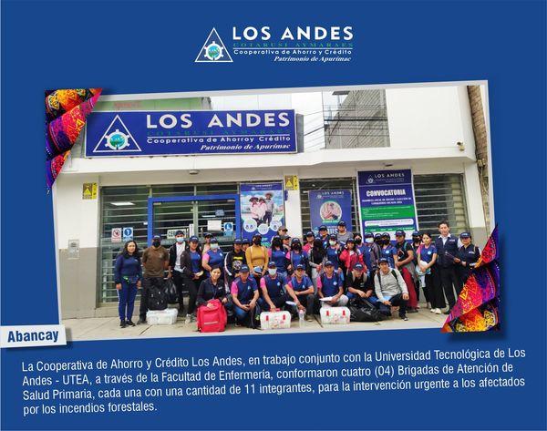 COOPAC LOS ANDES Y UTEA CONFORMAN BRIGADAS DE SALUD PARA ATENCIÓN A POBLACIÓN AFECTADA POR LOS INCENDIOS FORESTALES