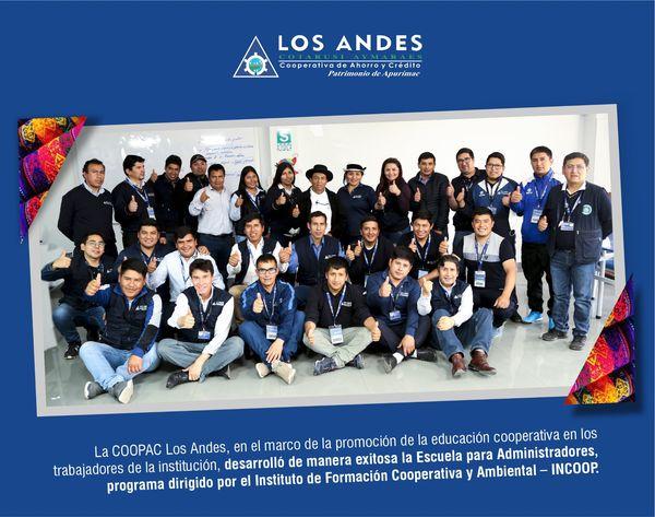 COOPAC LOS ANDES FINALIZA CON ÉXITO ESCUELA PARA ADMINISTRADORES