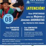 Gran Oportunidad para Mujeres y Jóvenes Ahorristas Pertenecientes al Proyecto PDTS VRAEM