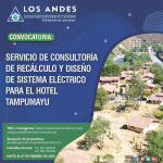 CONVOCATORIA: SERVICIO DE CONSULTORÍA DE RECÁLCULO Y DISEÑO DE SISTEMA ELÉCTRICO