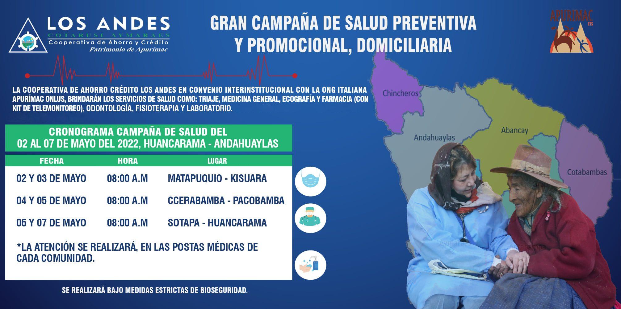 Gran Campaña de Salud Preventiva y Promocional – HUANCARAMA.