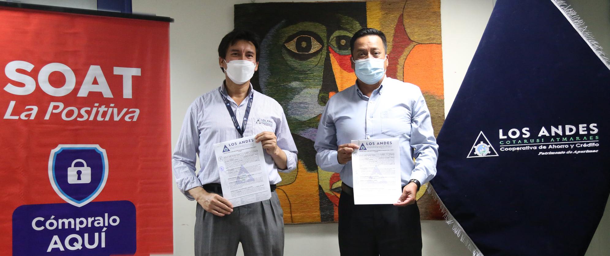 🔴 COOPAC Los Andes Firma Convenio para Ofrecer el Servicio de Venta de del Seguro Obligatorio de Accidentes de Tránsito – SOAT.