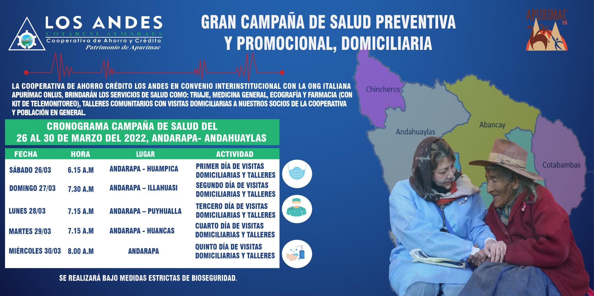 Gran campaña de salud preventiva y promocional, domiciliaria.