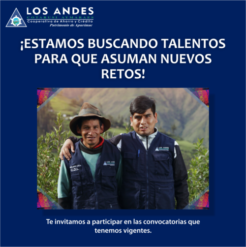 Convocatoria ¡Estamos buscando talentos para que asuman nuevos retos!