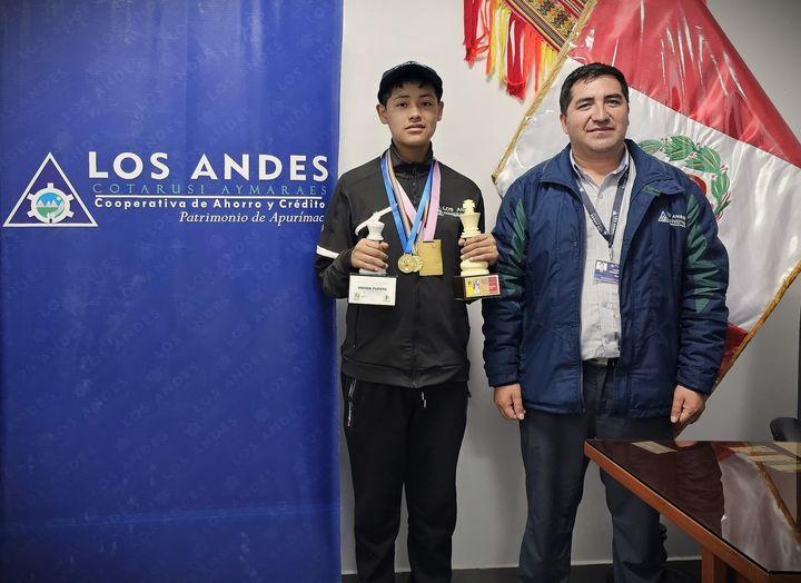 Cooperativa de Ahorro y Crédito Los Andes contribuye con deportista en el Campeonato Mundial Escolar de Ajedrez en Lima – Perú.